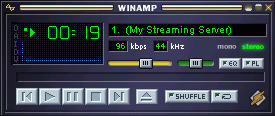 winamp playing stream